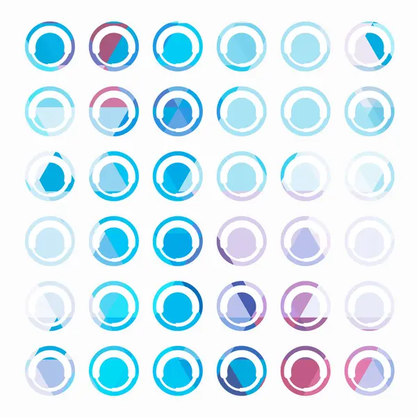 Beyaz arkaplanda renkli daire simgeleri