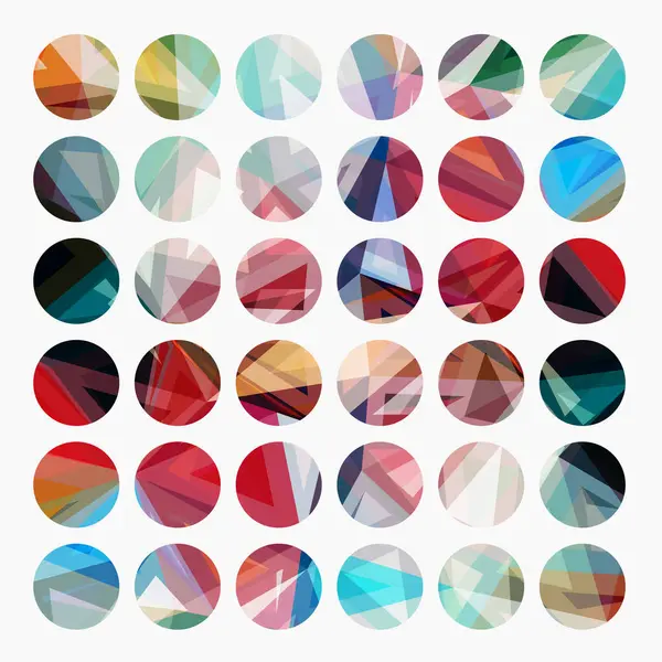 Çember geometrik şekiller kümesi, soyut tasarım ögesi