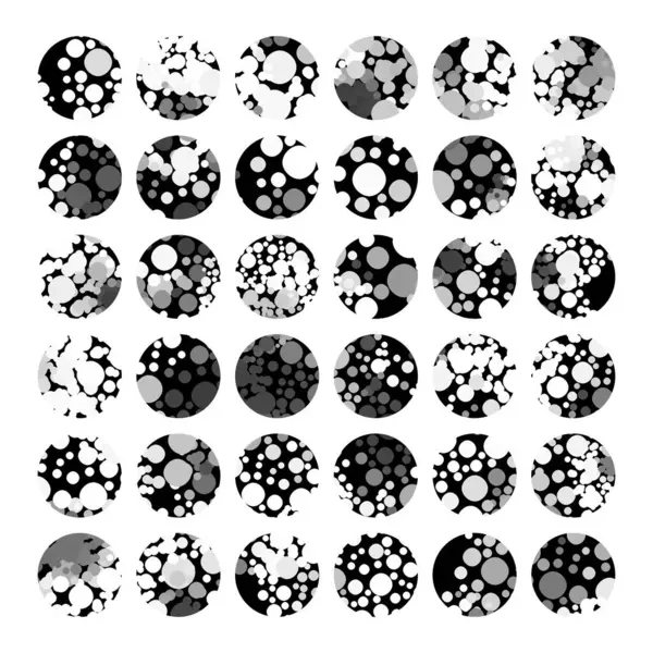 Yuvarlak grunge ögelerinin koleksiyonu