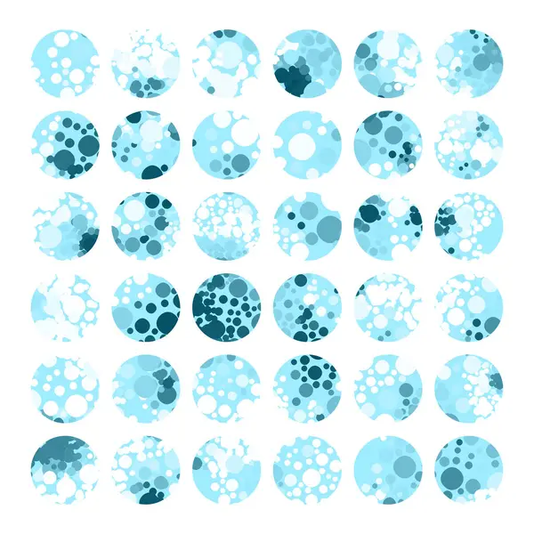 Mavi suluboya seti. vektör suluboya çizimi