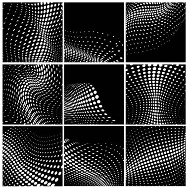 Soyut yarım ton noktalarıyla ayarlanmış. vektör.