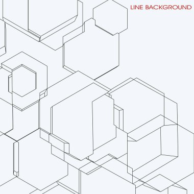 Geometrik çizgiler ve noktalarla soyut bir arkaplan. vektör illüstrasyonu