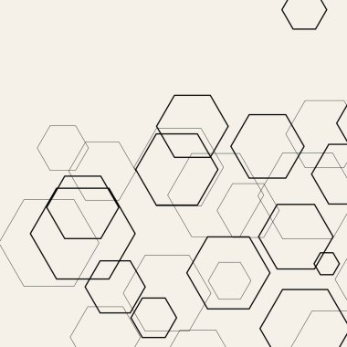 Soyut geometrik altıgen deseni.