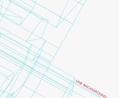 Soyut mavi çizgiler ve çizgilerin basit arkaplanı