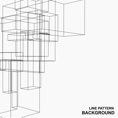 dikdörtgen elemanları olan soyut geometrik arkaplan, vektör illüstrasyonu