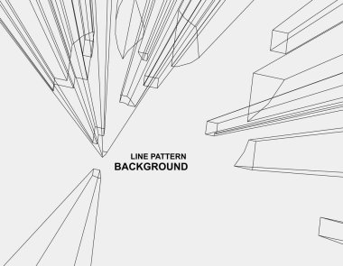 Bakış açısıyla soyut siyah beyaz tasarım. vektör illüstrasyonu.