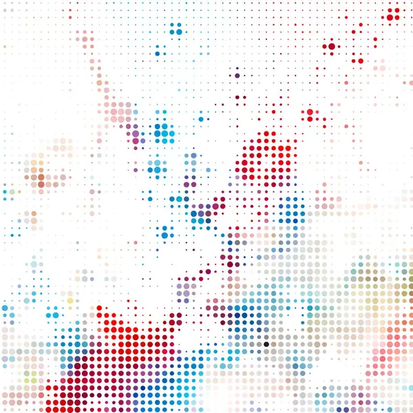 Beyaz arkaplanda renkli noktalar