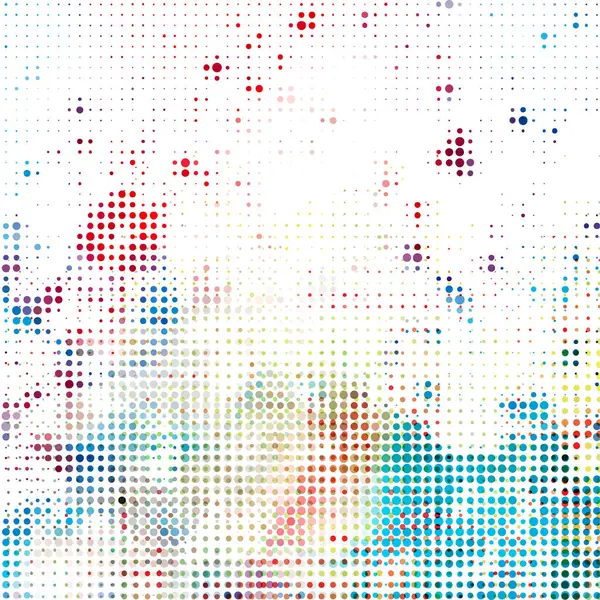 Farklı renkli noktaların renkli mozaiği