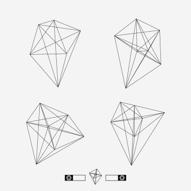 soyut vektör simgeleri kümesi.