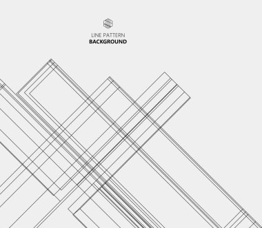 Siyah ve beyaz çizgileri olan soyut vektör arkaplanı.