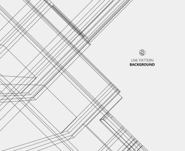 Birbirine bağlı çizgiler ve noktalar olan geometrik desen. Vektör illüstrasyonu.