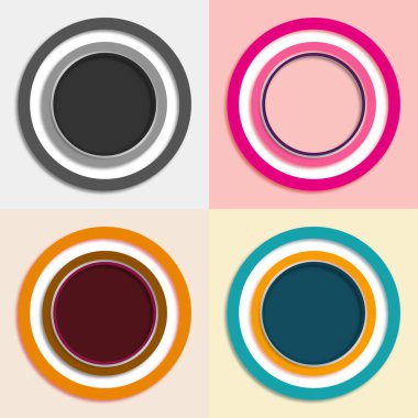 yuvarlak etiketlerin vektör kümesi