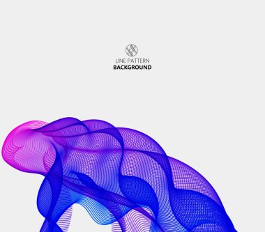 Dalga hattı arkaplanı. Soyut dinamik arkaplan. Tasarımınız için vektör illüstrasyonu.