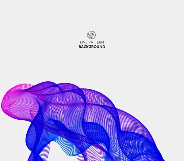 Dalga hattı arkaplanı. Soyut dinamik arkaplan. Tasarımınız için vektör illüstrasyonu.