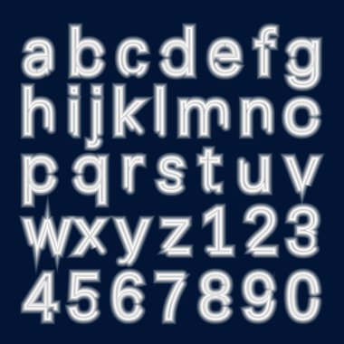 Alfabe. Mavi harfler dizisi