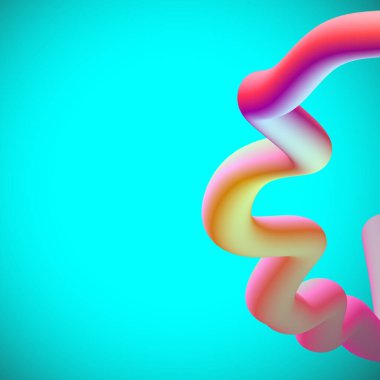 Soyut arkaplan. Renkli dalgalı tasarım duvar kağıdı. yaratıcı grafik 2d çizim. Dinamik şekilli modaya uygun sıvı örtüsü.