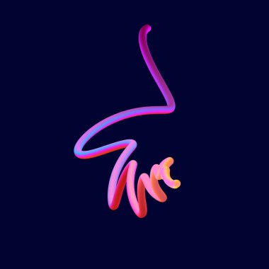 Neon çizgileri olan bir neon gradyanın vektör çizimi
