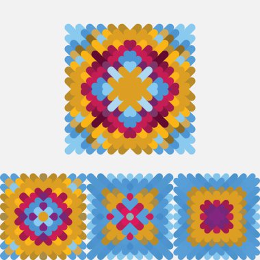 4 renkli desenler dizisi.