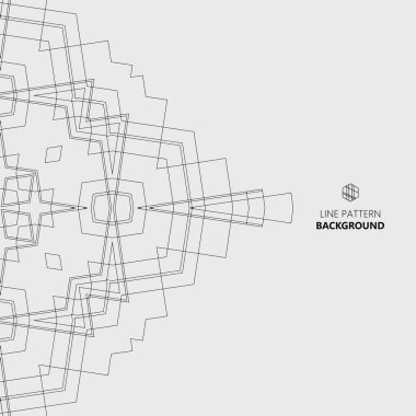 geometrik soyut vektör desen