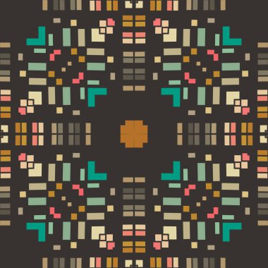 Vektör kusursuz desen. etnik illüstrasyon