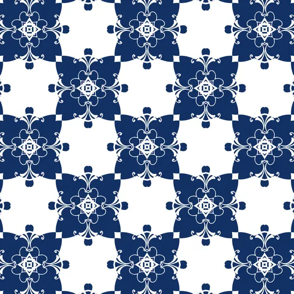 Mavi elementli soyut ve pürüzsüz desen