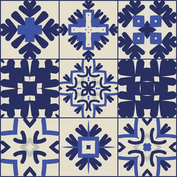 Dört mavi beyaz kar tanesi seti. vektör