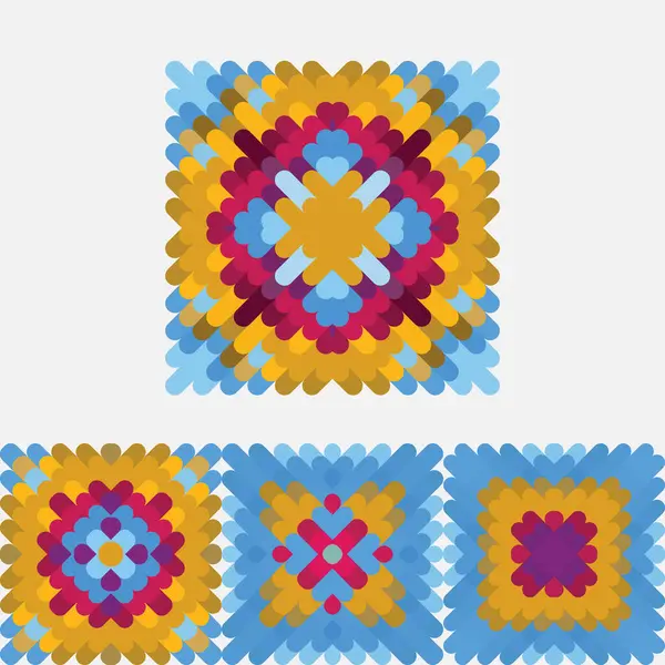 4 renkli desenler dizisi.