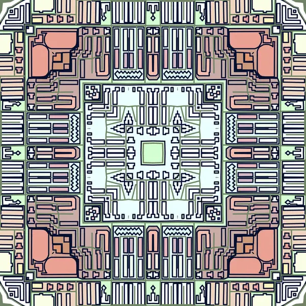 Vektör mozaiği. Farklı renk karelerinin mozaiği