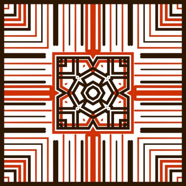 Soyut geometrik şekilli kusursuz desen