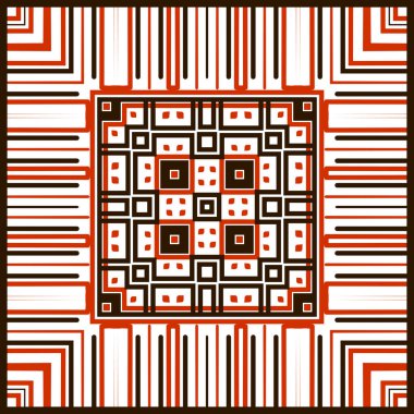 Soyut Geometrik Desen üretken hesaplama sanatı çizimi