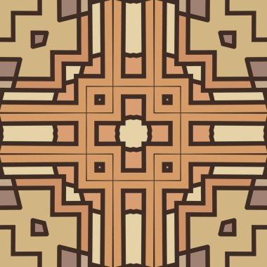 Dekoratif elementlerle kusursuz desen.