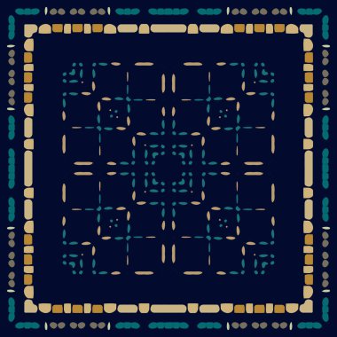 Kumaşın tasarımındaki elementlerin kusursuz deseni, iç mekan, tekstil, giysi, giysi, giysi, tekstil için bir desen.