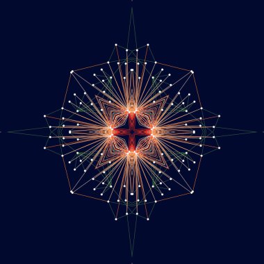 Geometrik elementlerle soyut arkaplan, vektör illüstrasyonu