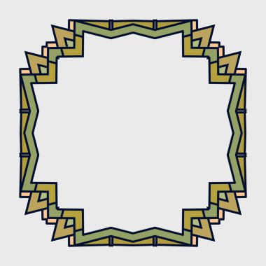 Dekoratif çerçeve tasarımı, vektör illüstrasyonu 10 grafik