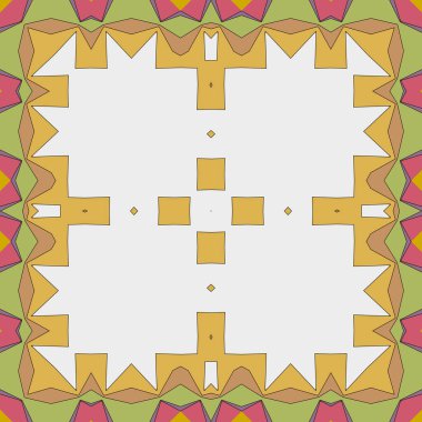 Renkli çiçek süslemesinin vektör çizimi