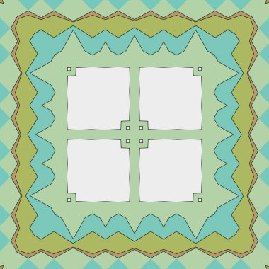 Yeşil çerçevenin vektör illüstrasyonu