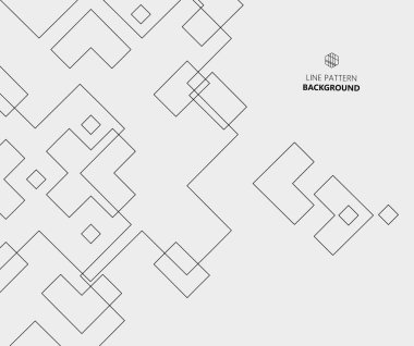 kare ve çizgilerle soyut vektör arkaplanı.