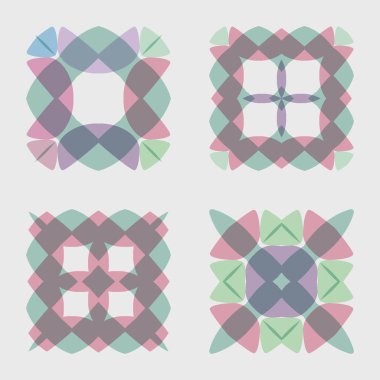 Geometrik şekilli kusursuz desen vektör çizimi