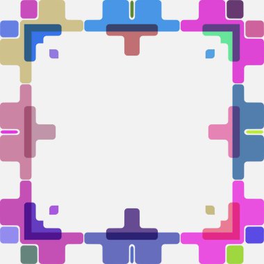 Metin için renkli kare çerçeve