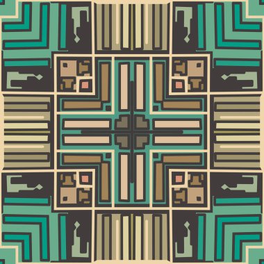 Soyut geometrik şekilli kusursuz desen