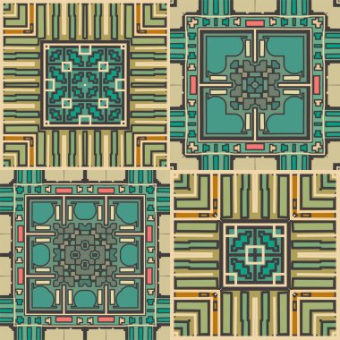 vektör etnik geometrik desen.