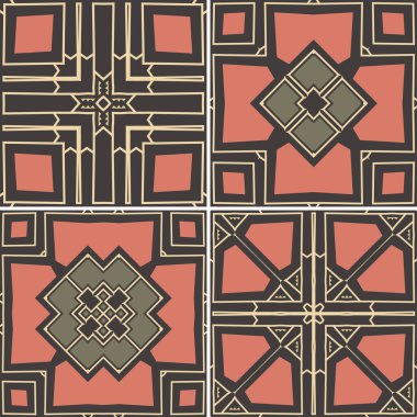 Dekoratif karoların vektörsüz deseni.
