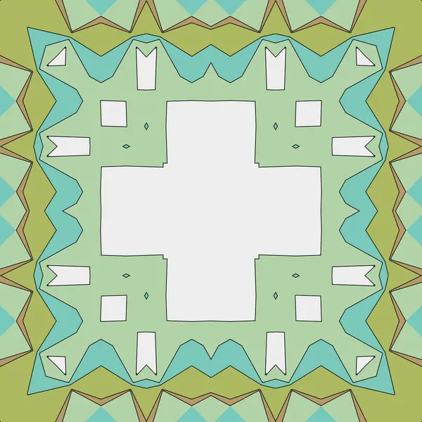 Soyut geometrik elementler ve mandala ile vektör dekoratif arkaplan