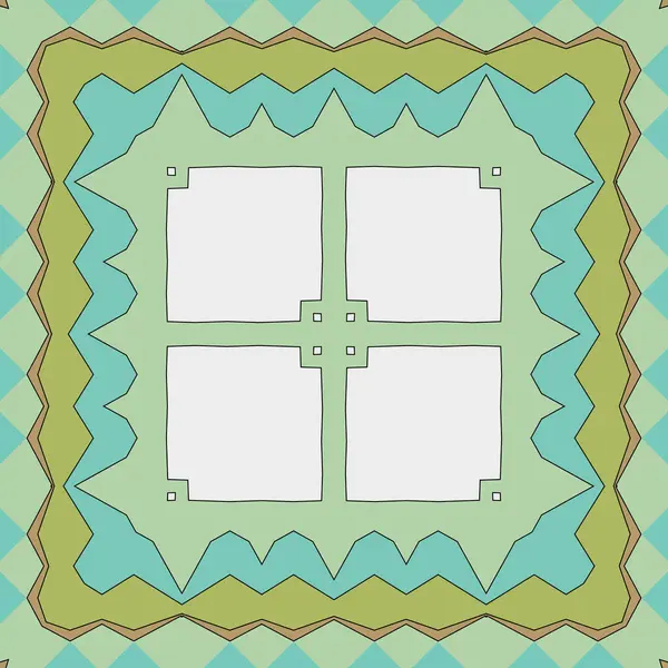 Yeşil çerçevenin vektör illüstrasyonu