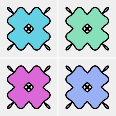 Soyut geometrik şekilli kusursuz desen