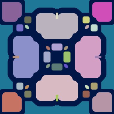 Soyut renkli geometrik dikişsiz desen