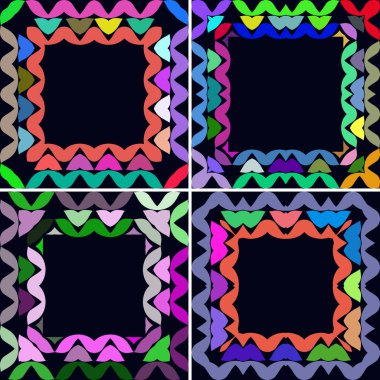 renkli çerçeve kümesi