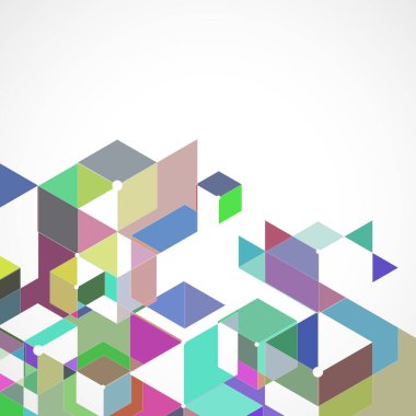 renkli kare mozaik arkaplan tasarımı çizimi