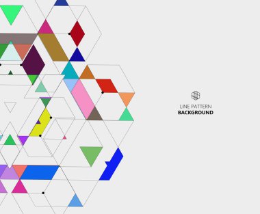 Renkli geometrik mozaik arka plan. Modern vektör çizimi. 10 saniye.