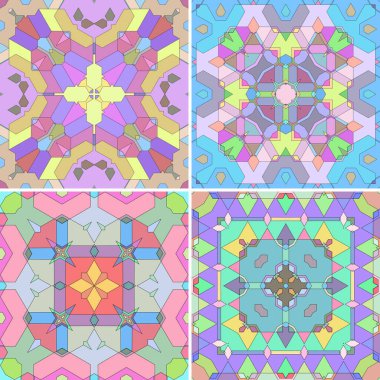 Renkli, pürüzsüz desenler. vektör.